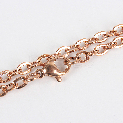 304 Stainless Steel Cable Chain for Necklace Making STAS-P045-03RG-1