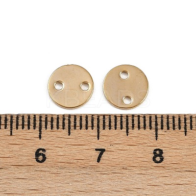 304 Stainless Steel Disc Links Connector Charms STAS-K295-08A-G-1