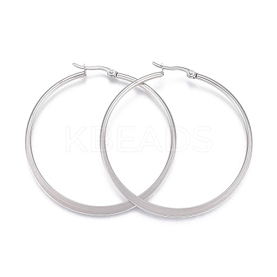 Tarnish Resistant 201 Stainless Steel Hoop Earrings LS-EJEW-A052-27A-1