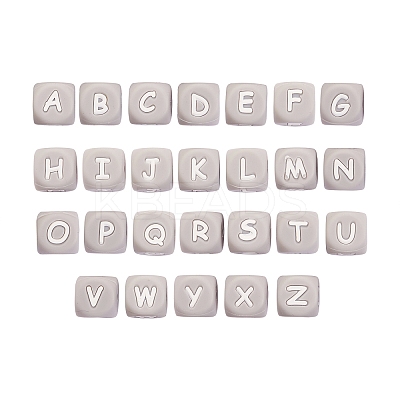 26Pcs 26 Style Silicone Alphabet Beads for Bracelet or Necklace Making SIL-SZ0001-01A-1
