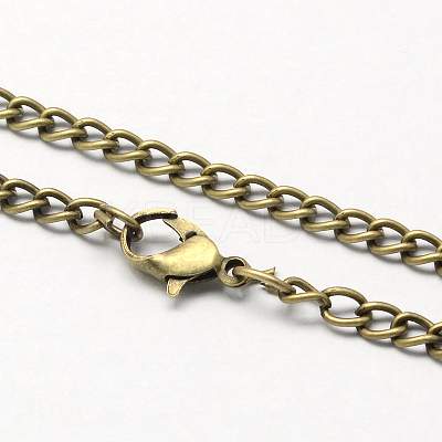 Vintage Iron Twisted Chain Necklace Making for Pocket Watches Design CH-R062-AB-1