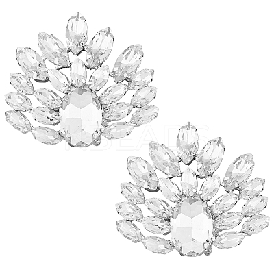 1 Pair Detachable Flower Shoe Decoration AJEW-HY0001-13-1