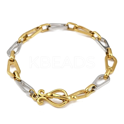 304 Stainless Steel Link Chain Bracelets for Women LS-BJEW-C113-02GP-1