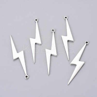 Tibetan Style Alloy Lightning Bolt Big Pendants X-PALLOY-AD92395-AS-LF-1