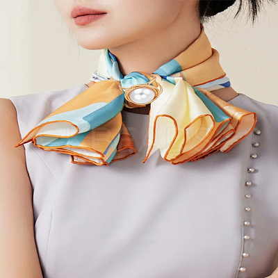 3Pcs 3 Styles Plastic Imitation Pearl Scarf Buckle Ring AJEW-LP0010-61-1