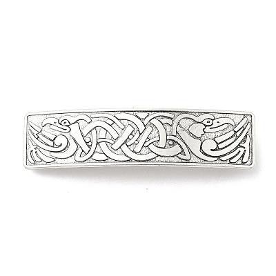Viking Knot Alloy Retro Hair Barrettes AJEW-K048-03AS-1
