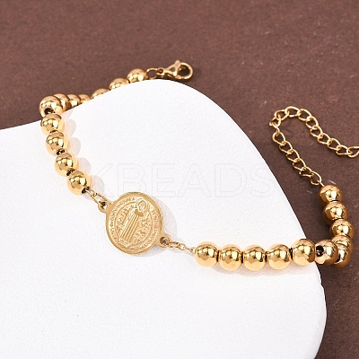 304 Stainless Steel Link Bracelets BJEW-B163-02G-1