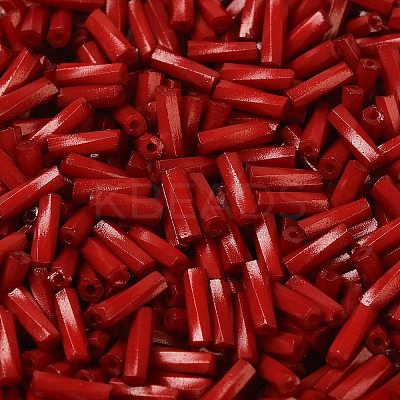 Baking Paint Glass Twist Bugle Beads SEED-C004-02J-1