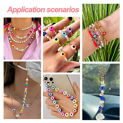 DIY Evil Eye Jewelry Making Finding Kit DIY-TA0003-71-1