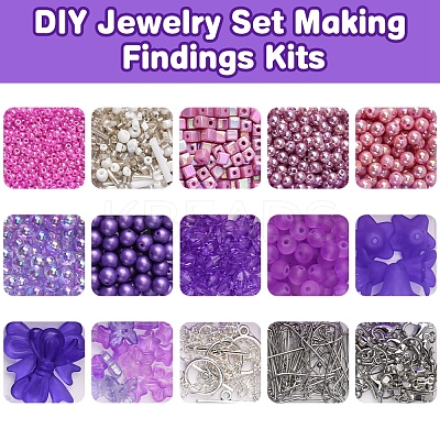 DIY Jewelry Set Making Findings Kits DIY-FS0008-57-1