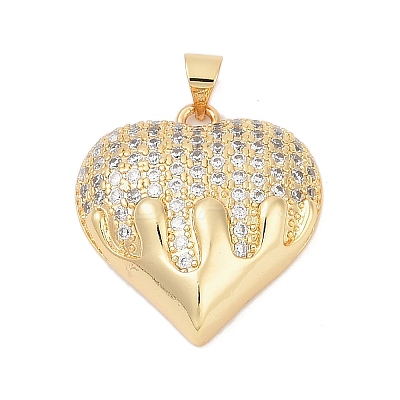 Brass Micro Pave Cubic Zirconia Pendants KK-A241-14A-G-1