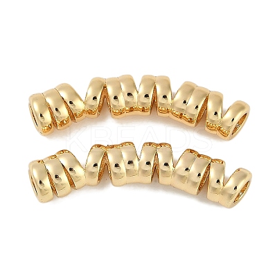 Brass Curved Tube Beads KK-P283-11G-1