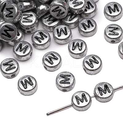 50Pcs Silver Plating Acrylic Beads PW-WG2E8AD-14-1