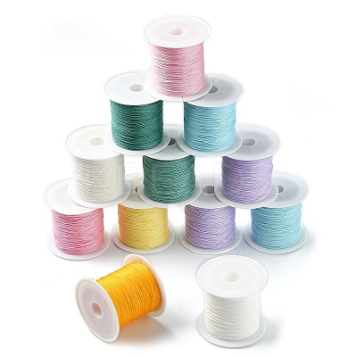 6 Rolls 6 Colors Nylon Chinese Knot Cord NWIR-YW0001-10-1