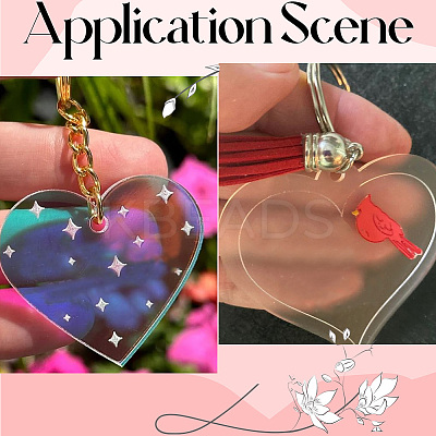 30Pcs Transparent Acrylic Pendants OACR-SC0002-30A-1