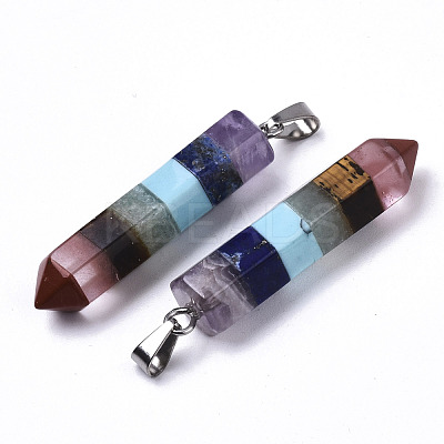 Assembled Gemstone Pendants G-N331-003-1