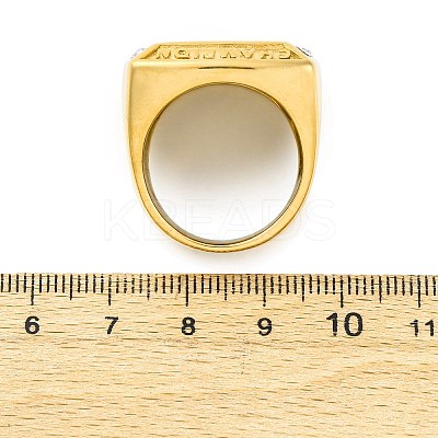 304 Stainless Steel and Rhinestone Finger Rings for Women RJEW-B121-03B-G-1