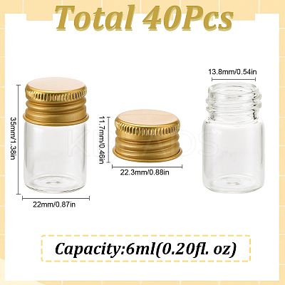 Clear Glass Bottles Bead Containers CON-SC0001-11G-05-1
