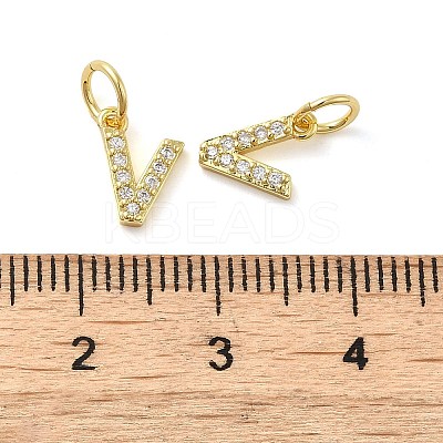 Brass Micro Pave Cubic Zirconia Pendants KK-M273-02G-V-1