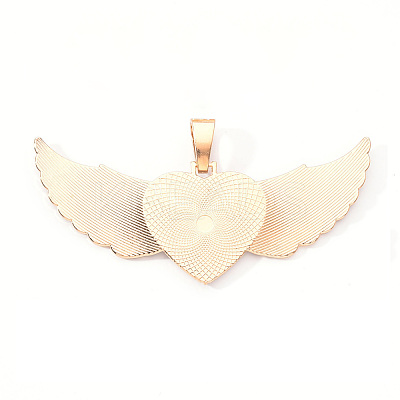 Alloy Pendant Cabochon Settings X-PALLOY-S107-001KC-RS-1