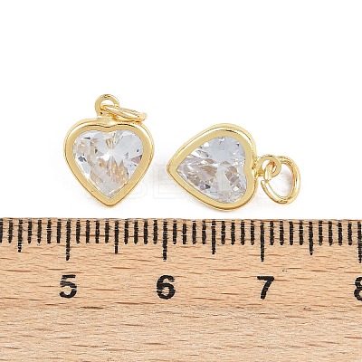 Brass Glass Charms KK-A269-51G-1