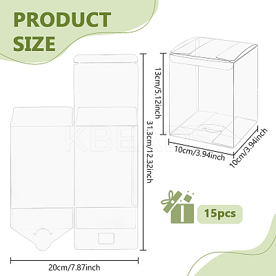 Foldable PET Plastic Packaging Boxes CON-WH0125-04A-1