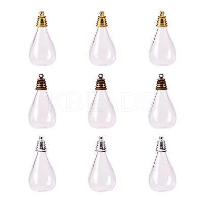 Glass Bottle Pendant Makings Sets DIY-PH0020-45-1