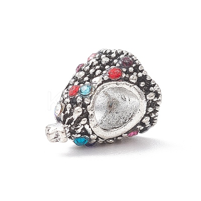Alloy Rhinestone European Beads MPDL-Q213-19AS-1