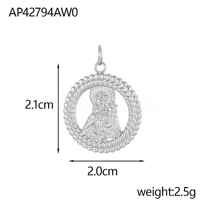 304 Stainless Steel Pendants STAS-OY002-20P-1