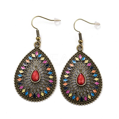Bohemia Vintage Teardrop Dangle Earrings EJEW-I261-06AB-1