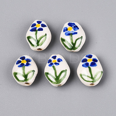 Handmade Porcelain Beads PORC-T134-17M-1
