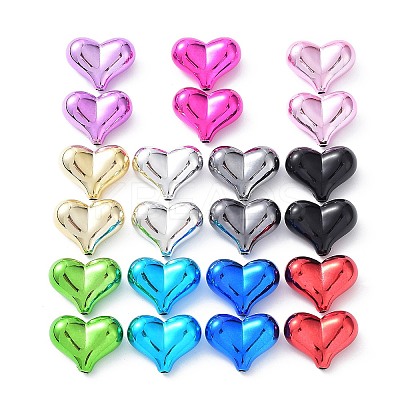 UV Plating Opaque Acrylic Beads MACR-D082-09-1