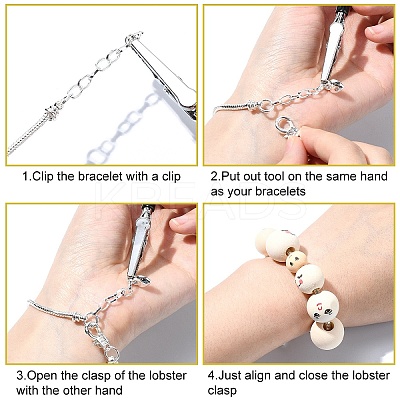 6Pcs 2 Colors Brass European Style Bracelet Making MAK-YW0001-16-1
