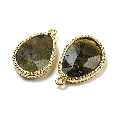 Natural Labradorite Faceted Pendants G-M431-14G-05-1