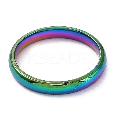 Ion Plating(IP) 304 Stainless Steel Flat Plain Band Rings STAS-I160-D-21mm-M-1