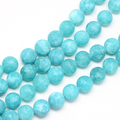 Natural White Jade Bead Strands G-R297-10mm-45-1