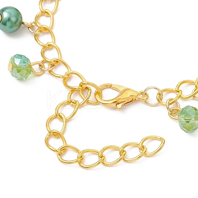 Christmas Alloy Enamel Charm Bracelets BJEW-JB12076-03-1