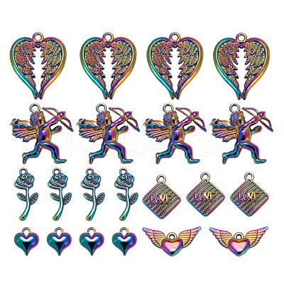 12Pcs 6 Style Alloy Pendants FIND-LS0001-36MC-1