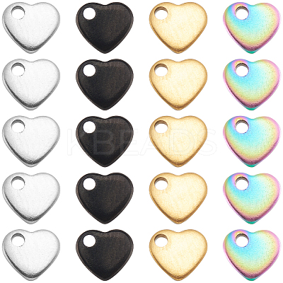 120Pcs 4 Colors 304 Stainless Steel Charms STAS-SC00008-85-1
