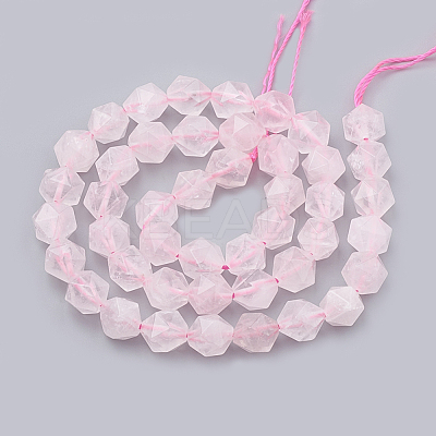 Natural Rose Quartz Beads Strands G-S332-8mm-013-1