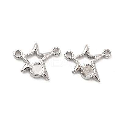 Non-Tarnish 304 Stainless Steel Cabochon Connector Settings STAS-B032-41P-1