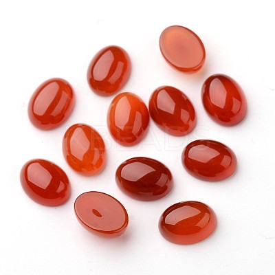 Grade A Natural Red Agate Oval Cabochons G-L394-10B-18x13mm-01-1