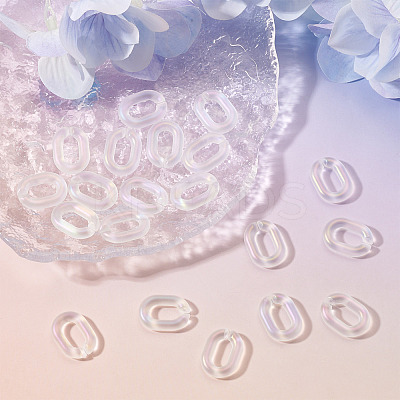 20Pcs Transparent Acrylic Quick Link Connectors OACR-TADJ0001-03B-1