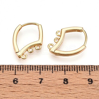 Brass Hoop Earring Finding KK-N261-58G-1