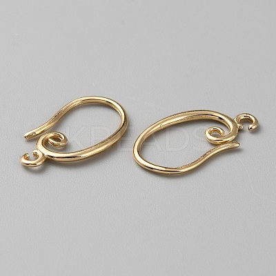 Brass Earring Hooks KK-WH0064-07G-1