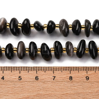 Natural Obsidian Beads Strands G-RM250109-A5-1