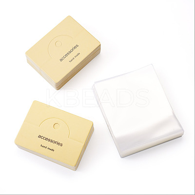 100Pcs Rectangle Clear Polypropylene Cellophane Bags CDIS-TA0001-36C-1