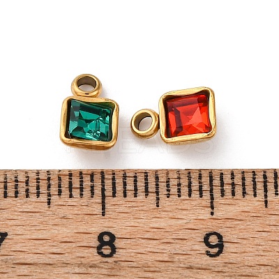 Ion Plating(IP) 304 Stainless Steel Rhinestone Pendants STAS-B090-02G-1