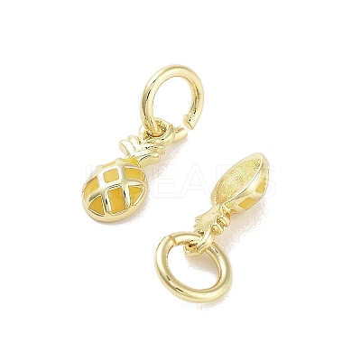 Rack Plating Brass Enamel Charms KK-M293-45G-1