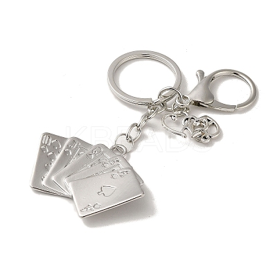 Alloy Playing Card Keychains LS-KEYC-A013-01A-01-1